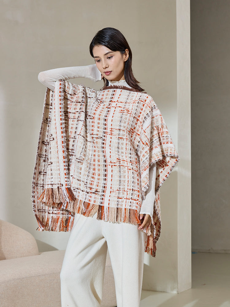 Cashmere Handcrafted Tibetan Cape