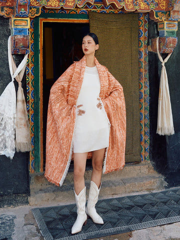 Hand-Twisted Tibetan Pulu Throw