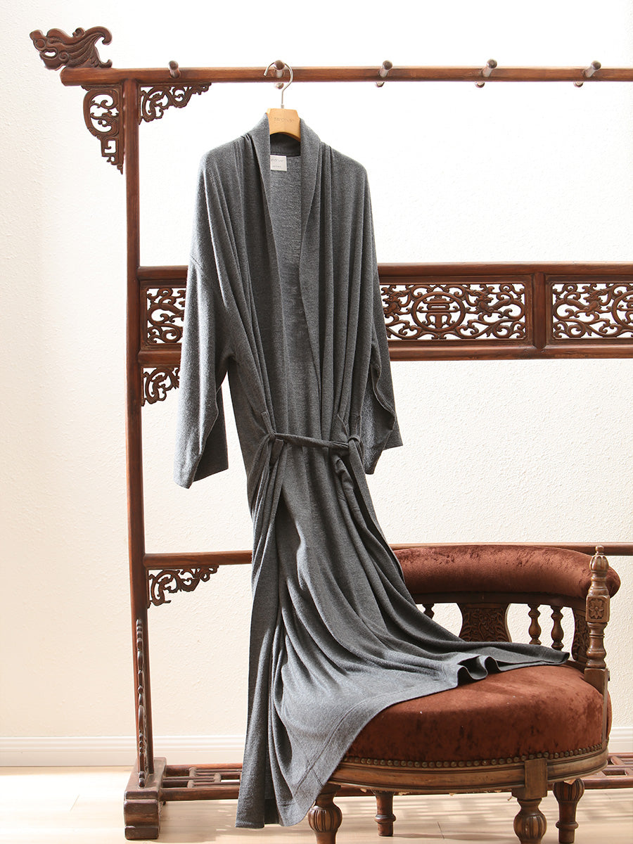 Cashmere Robe Blue Pure cashmere robe