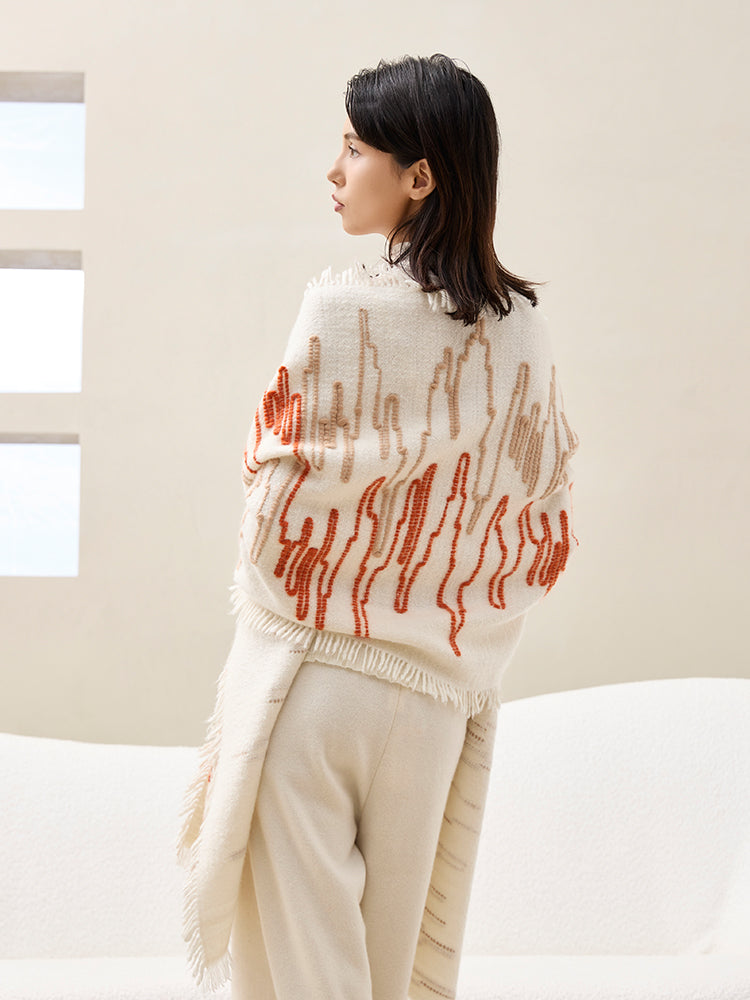 Cashmere Handcrafted Tibetan  throw