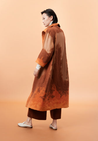 Women's handcrafted felt cashmere coat