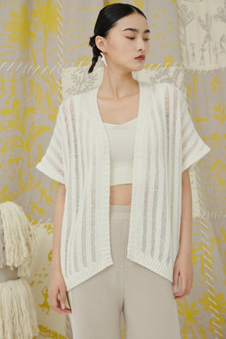 Women's silk-cashmere cardigan