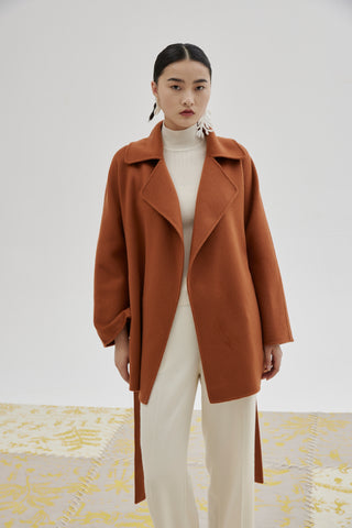 Women's short cashmere coat