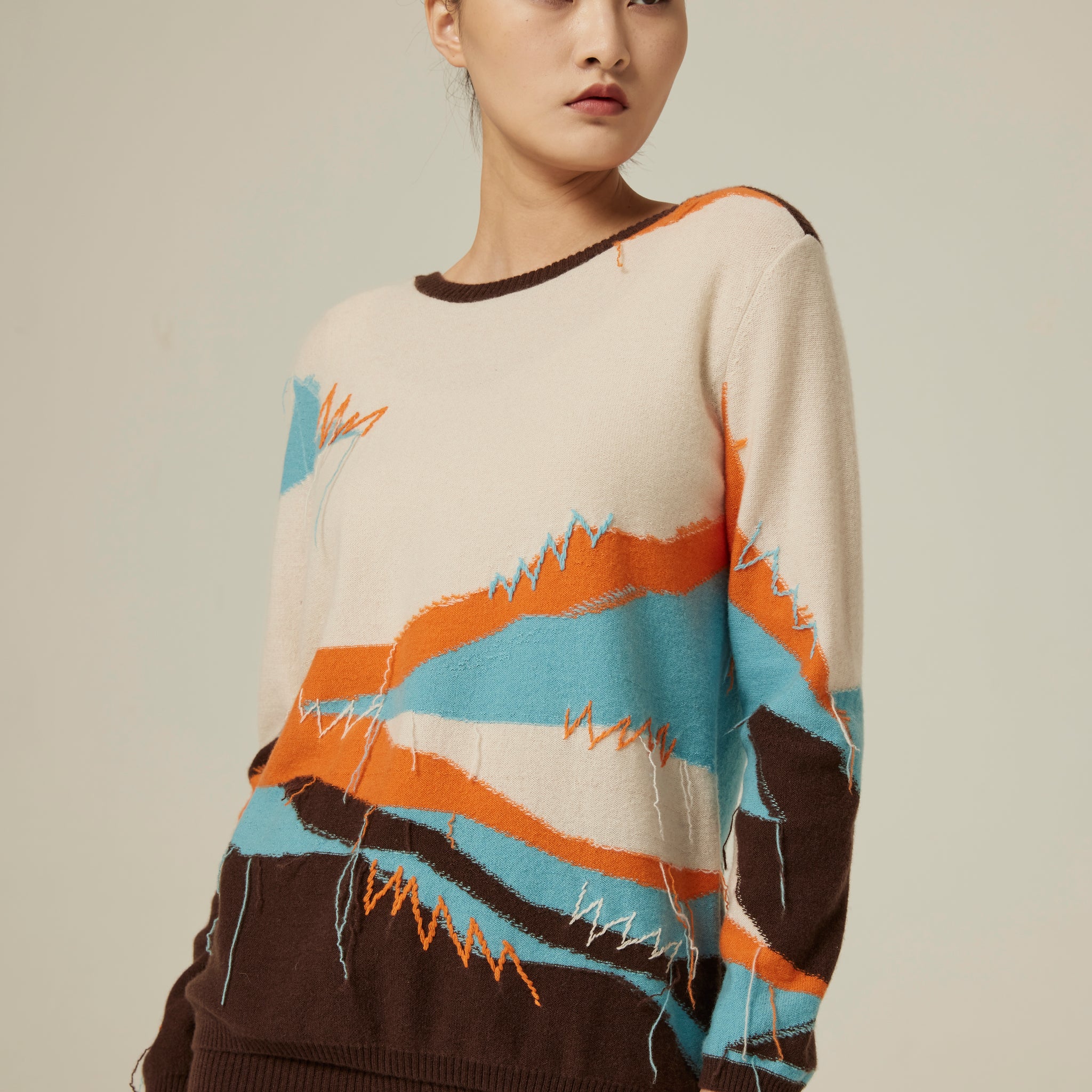 Women's boat neck cashmere jumper