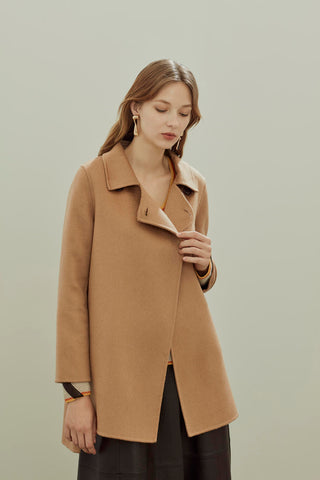 Single breasted 100% cashmere coat